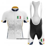 2020 Abbigliamento Ciclismo Italia Bianco Manica Corta e Salopette (3)